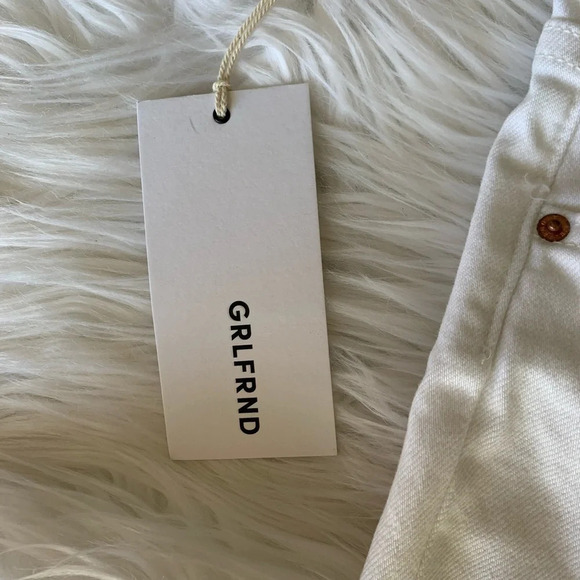 New GRLFRND Reed Cropped Slim Jeans Bronco White NWT Women Denim 31 - Picture 9 of 16